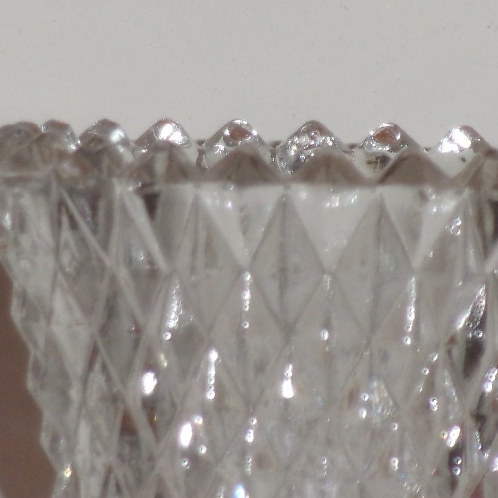 Vintage Clear Crystal Ribbed Glass Votive Tea Candle Holder Insert - Picture 3 of 8